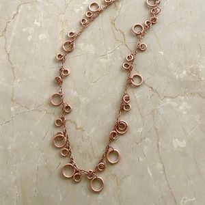 Long Necklace Rose Gold Tone